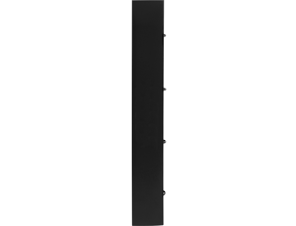 CLASSEUR LIDERPAPEL 4 ANNEAUX EN D 25MM A4 POLYPROPYLENE FEUILLETS MOBILES 100F 5X5MM COLORIS NOIR OPAQUE