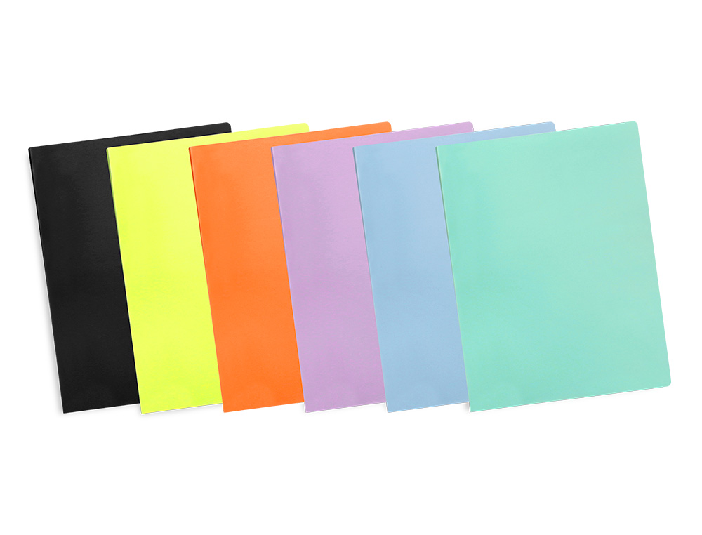 PROTEGE-DOCUMENTS LIDERPAPEL POLYPROPYLENE COUVERTURE FLEXIBLE 80 POCHETTES FIXES A4 220X297MM JAUNE FLUO