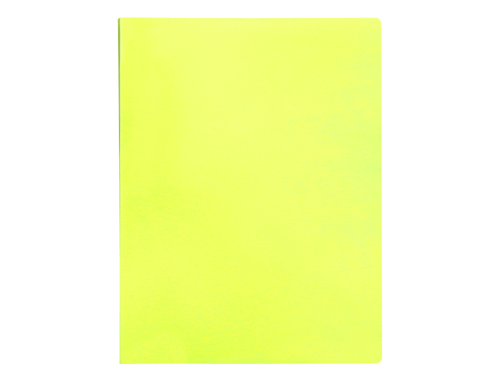 PROTEGE-DOCUMENTS LIDERPAPEL POLYPROPYLENE COUVERTURE FLEXIBLE 80 POCHETTES FIXES A4 220X297MM JAUNE FLUO