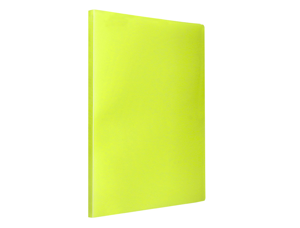 PROTEGE-DOCUMENTS LIDERPAPEL POLYPROPYLENE COUVERTURE FLEXIBLE 80 POCHETTES FIXES A4 220X297MM JAUNE FLUO