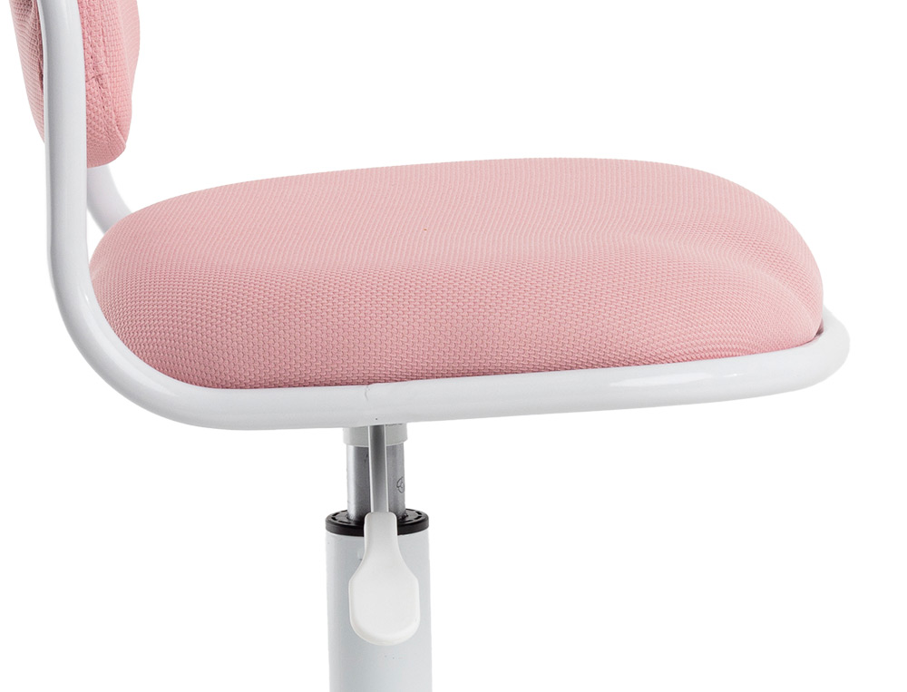 SIEGE ENFANT Q-CONNECT BARI RECOUVERT TISSU BASE METAL    SANS ACCOUDOIRS HAUTEUR 795MM LARGEUR 390MM PROF 350MM ROSE