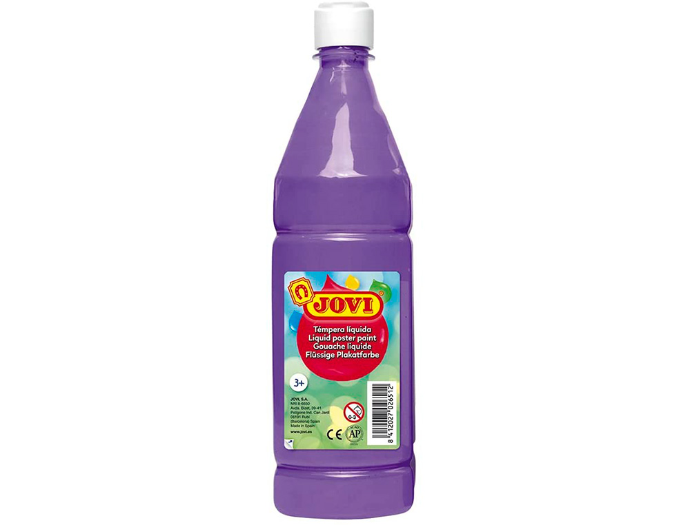 GOUACHE LIQUIDE JOVI BASIC TOUT SUPPORT PAPIER CARTON BOIS TISSU PATE A MODELER 1L COLORIS VIOLET
