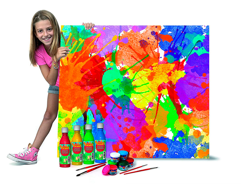 GOUACHE LIQUIDE JOVI BASIC TOUT SUPPORT PAPIER CARTON BOIS TISSU PATE A MODELER 1L COLORIS NOIR