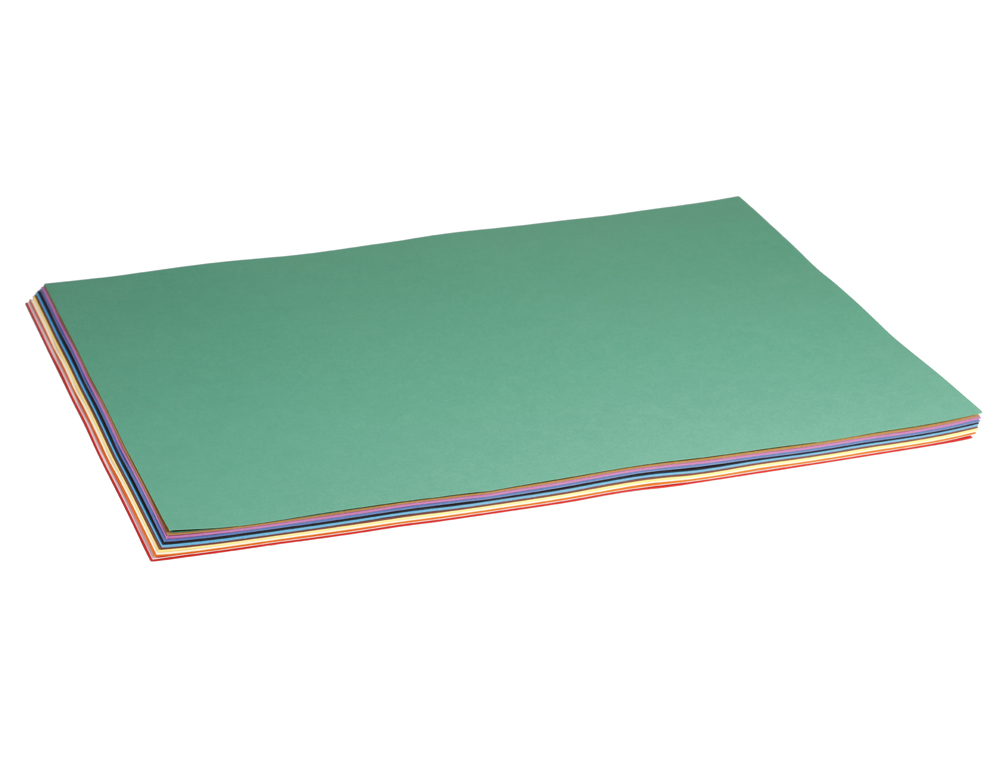 PAPIER DESSIN CLAIREFONTAINE A GRAIN 160G 1 SURFACE GRAINEE 1 LISSE 50X65CM PAQUET 24F COLORIS VIFS 24