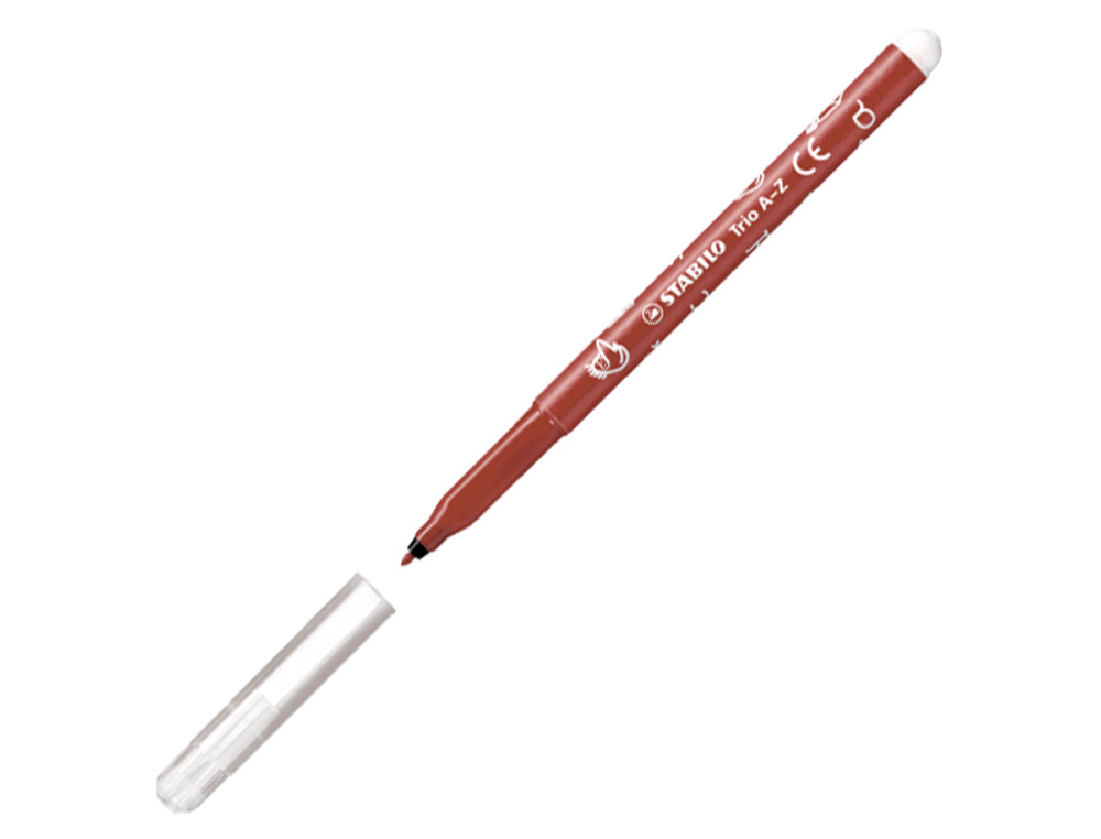 RECHARGE SCHOOLPACK FEUTRE DE COLORIAGE STABILO TRIO A-Z ENCRE LAVABLE POINTE MOYENNE 12 UNITES MARRON