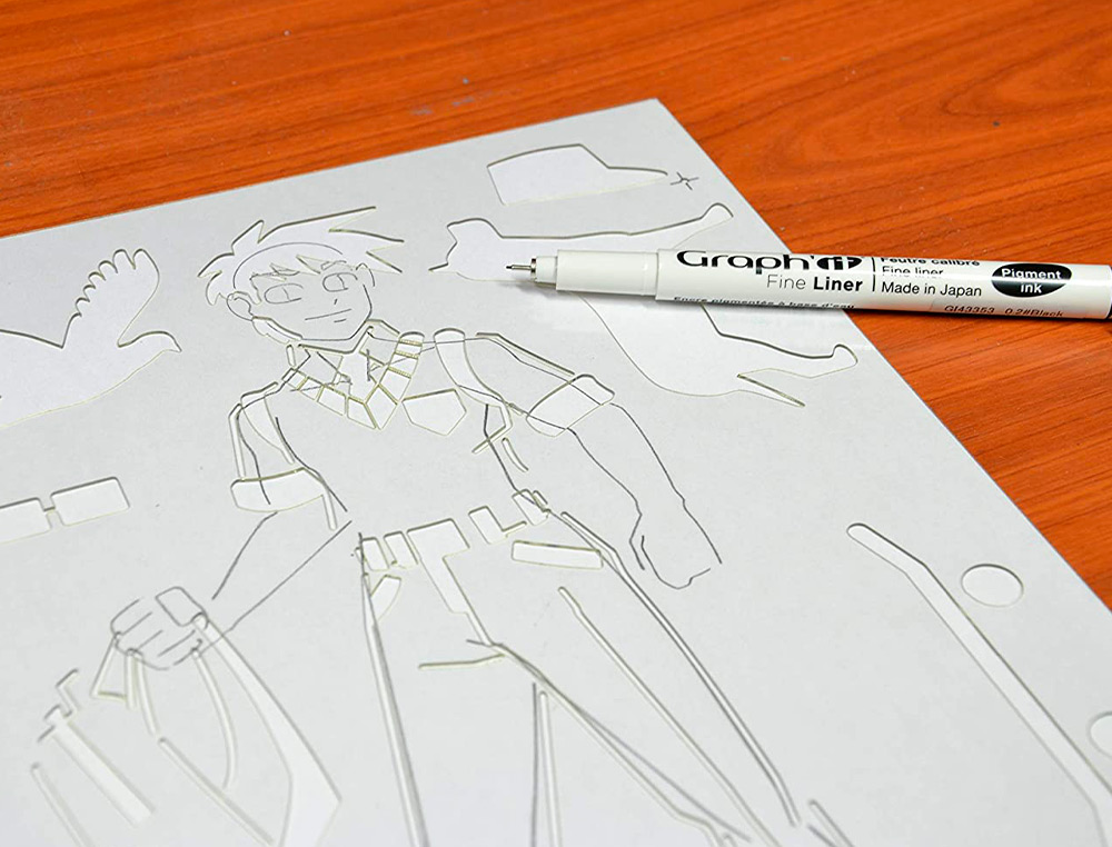 TRACE-MANGA GO MANGA 2 POCHOIRS SILHOUETTE A TRACER  TENUE VESTIMENTAIRE ET        ACCESSOIRES MODELE GARCON