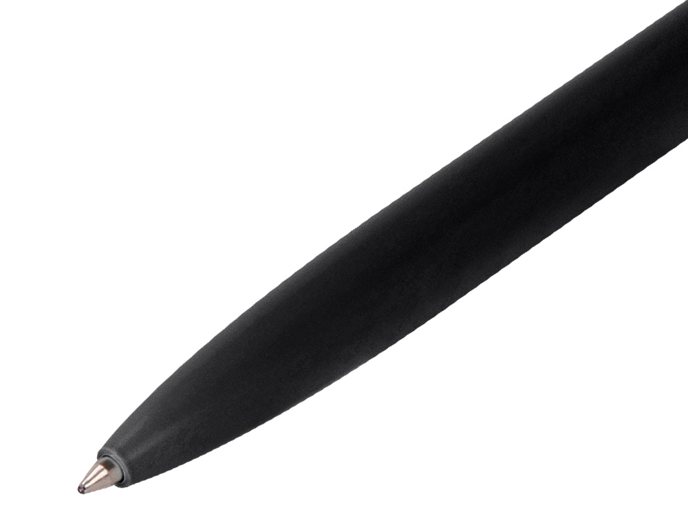 STYLO-BILLE BELIUS ROCKET B MONOCHROME SANS AGRAFE ENCRE BLEUE COLORIS NOIR DANS COFFRET CADEAU ORIGINAL CYLINDRIQUE