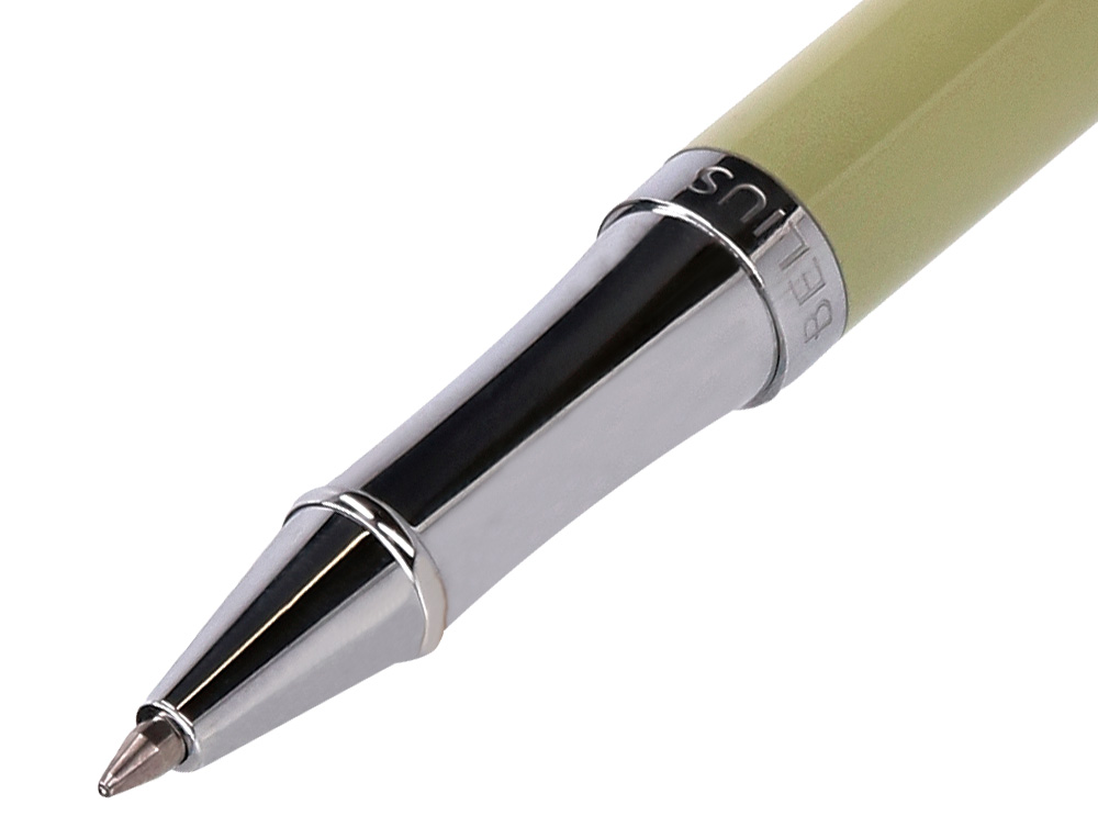 ROLLER BELIUS INK DREAMS ALUMINIUM ATTRIBUTS ARGENT ENCRE NOIRE COLORIS VERT MATCHA ONDULATIONS ROSE DANS COFFRET CADEAU