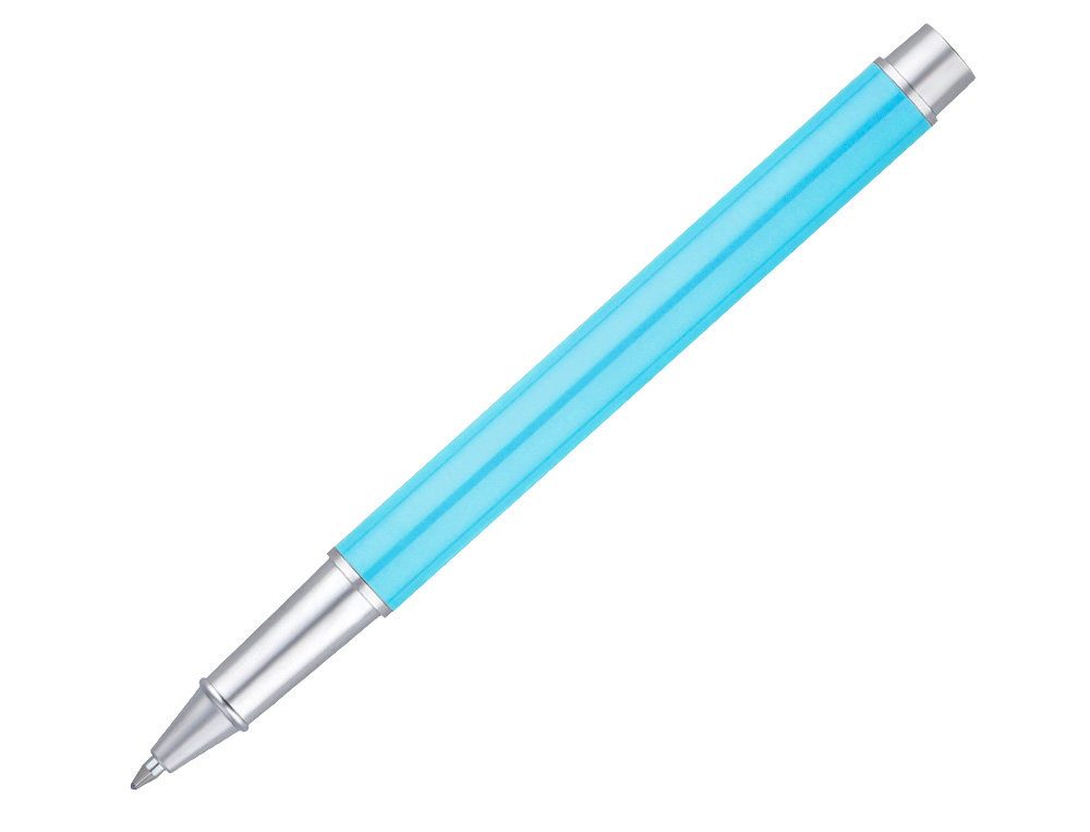 PARURE STYLO-BILLE ET ROLLER BELIUS ENDLESS SUMMER ALUMINIUM ATRIBUTS ARGENT ENCRE BLEUE COLORIS BLEU COFFRET CADEAU