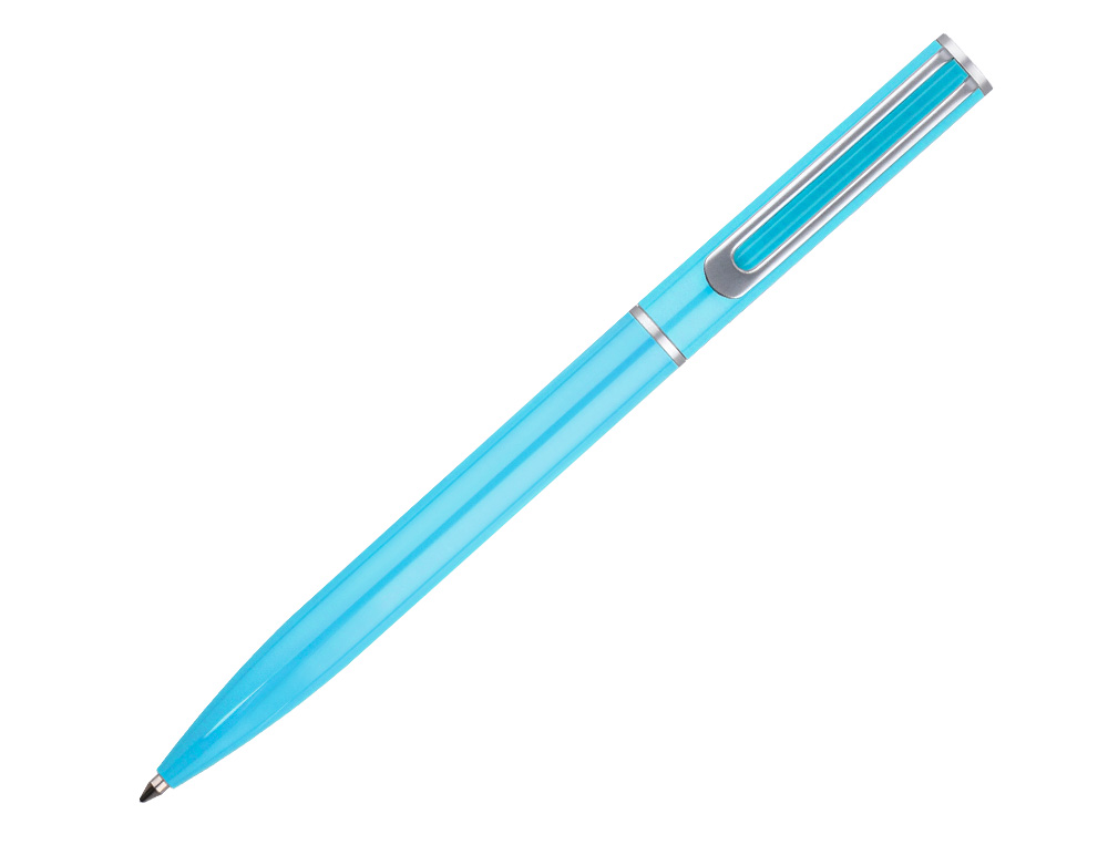 PARURE STYLO-BILLE ET ROLLER BELIUS ENDLESS SUMMER ALUMINIUM ATRIBUTS ARGENT ENCRE BLEUE COLORIS BLEU COFFRET CADEAU