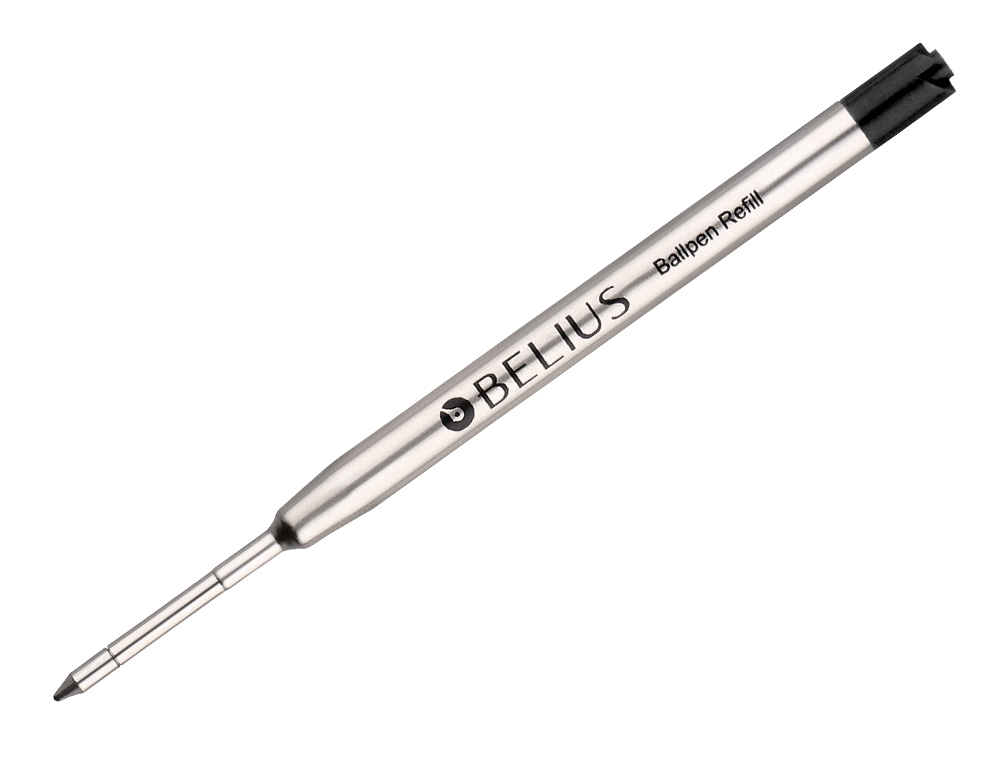 RECHARGE STYLO-BILLE BELIUS POINTE 0,8MM ENCRE COLORIS NOIRE BOITE 3 UNITES