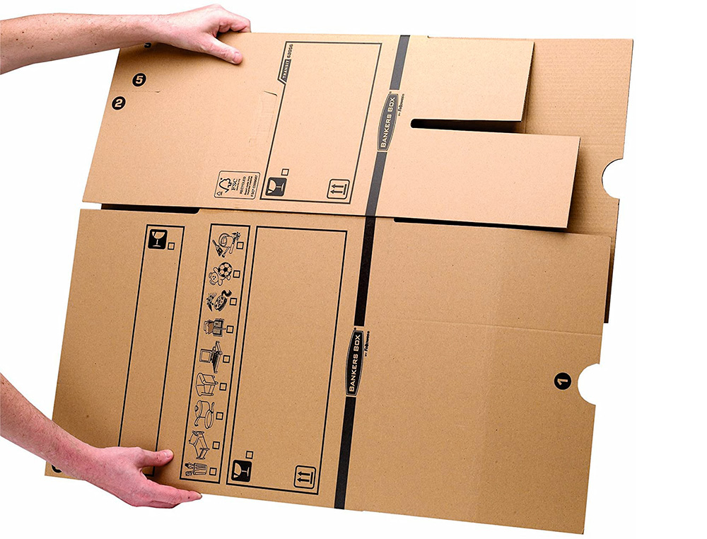 CAISSE TRANSPORT FELLOWES CARGO 300X370X400MM PACK DE   10