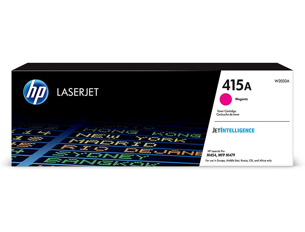 CARTOUCHE D'ENCRE HP 415A POUR HP COLOR LASERJET PRO    M454 MFP M479 MAGENTA 2100P