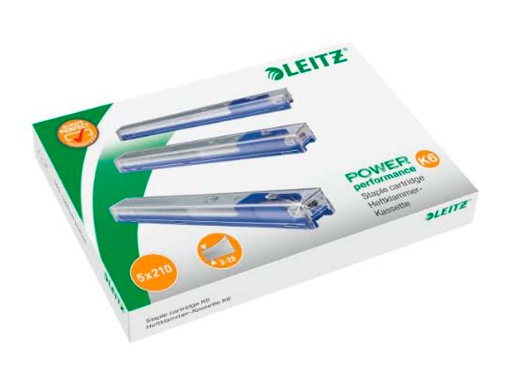 CASSETTE AGRAFES LEITZ POWER PERFORMANCE K6 BOITE 5        CASSETTES