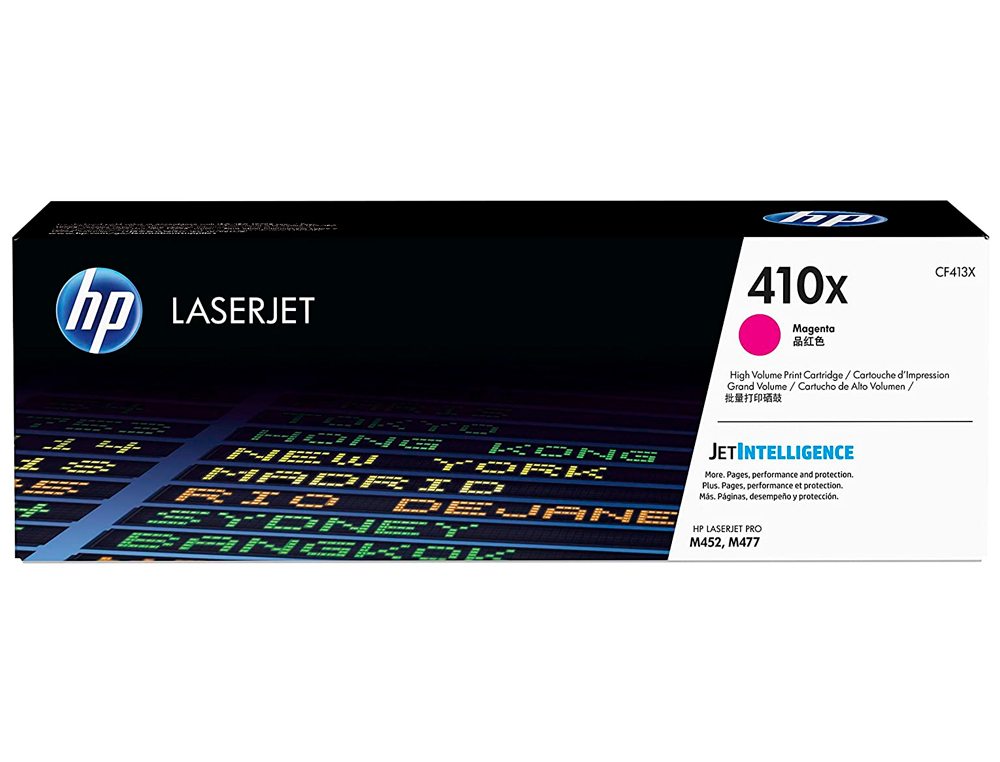 TONER LASER HP 410X CF413XPOUR LASERJET PRO M377/M452/MFP M477 COULEUR MAGENTA 5000P
