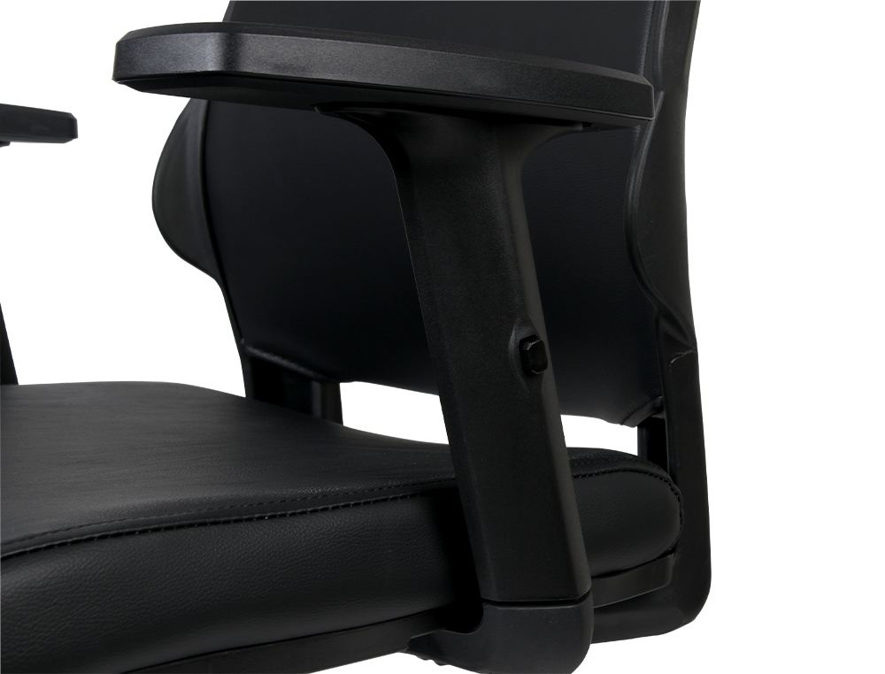 SIEGE ROTATIF Q-CONNECT ASSISE SIMILI CUIR AJUSTABLE EN HAUTEUR 980+100X630X625MM COLORIS NOIR