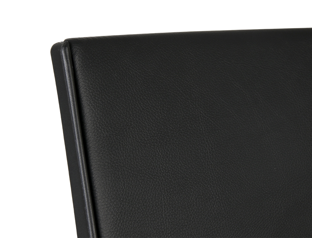 SIEGE ROTATIF Q-CONNECT ASSISE SIMILI CUIR AJUSTABLE EN HAUTEUR 980+100X630X625MM COLORIS NOIR