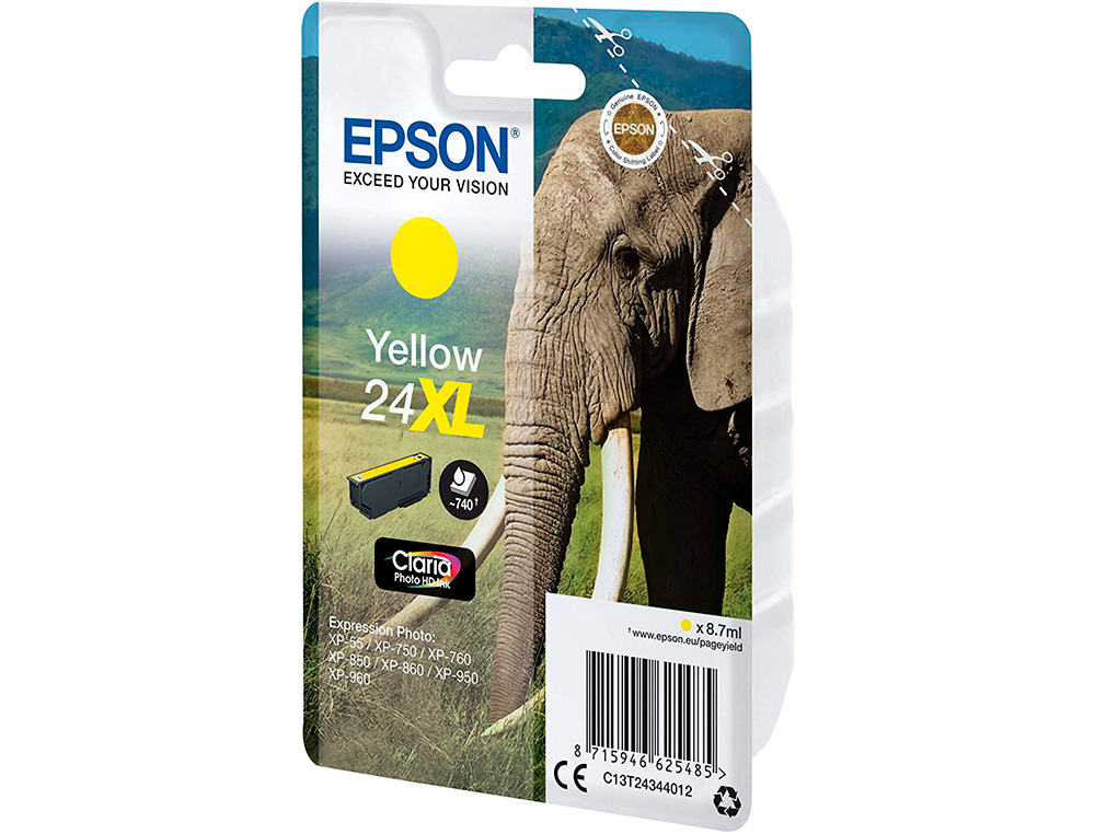 CARTOUCHE ENCRE  EPSON CLARIA PHOTO HD INK 24XL JAUNE