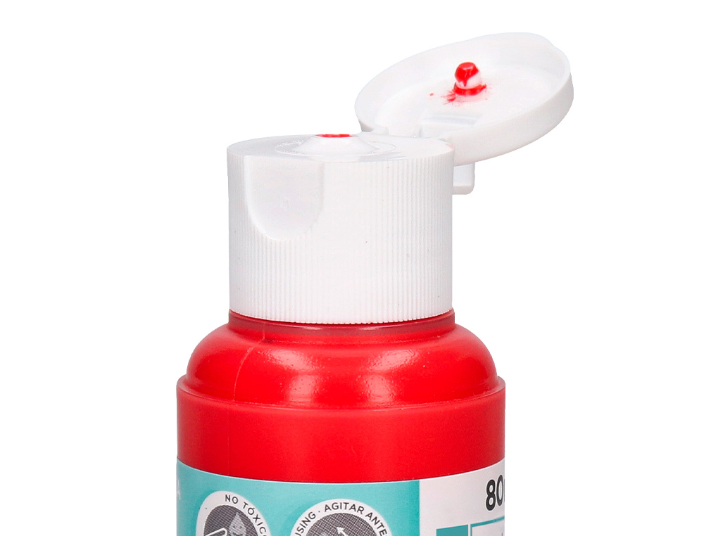 PEINTURE ACRYLIQUE LIDERPAPEL COLORIS ROUGE BOUTEILLE 80ML