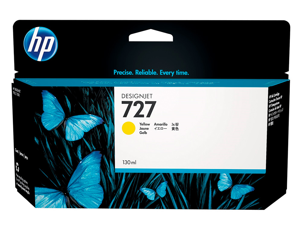 CARTOUCHE HP JET D'ENCRE 727 COULEUR JAUNE 130ML