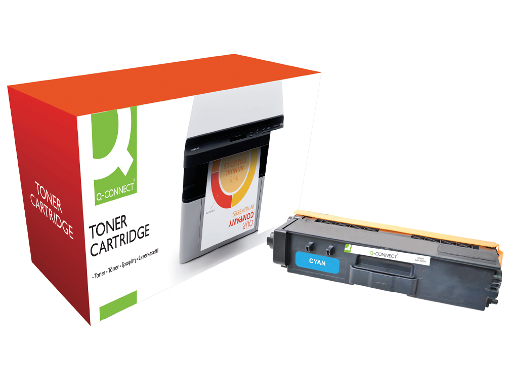 TONER Q-CONNECT COMPATIBLE BROTHER TN328C POUR IMPRIMANTES HL4570CDW DCP 9270CDN MFC 9970CDW CYAN 6000P
