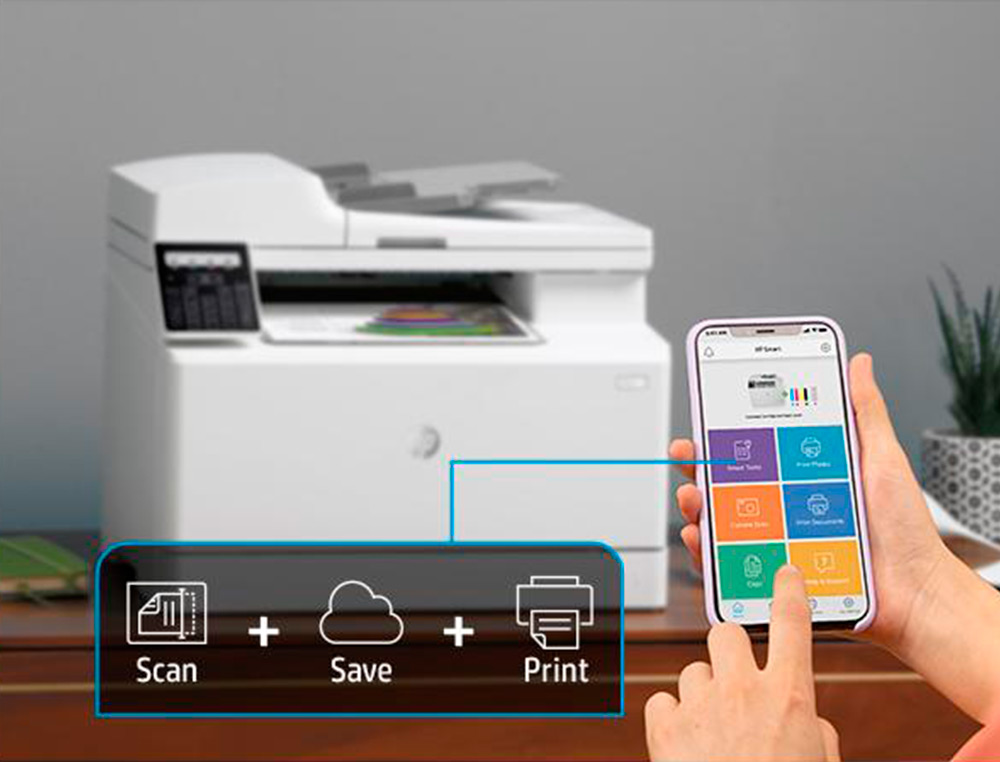 IMPRIMANTE MULTIFONCTION HP COULEUR LASERJET PRO MFP M183FW FAX ETHERNET WIFI 16 PPM BANDEJA 150 HOJAS SCANNER