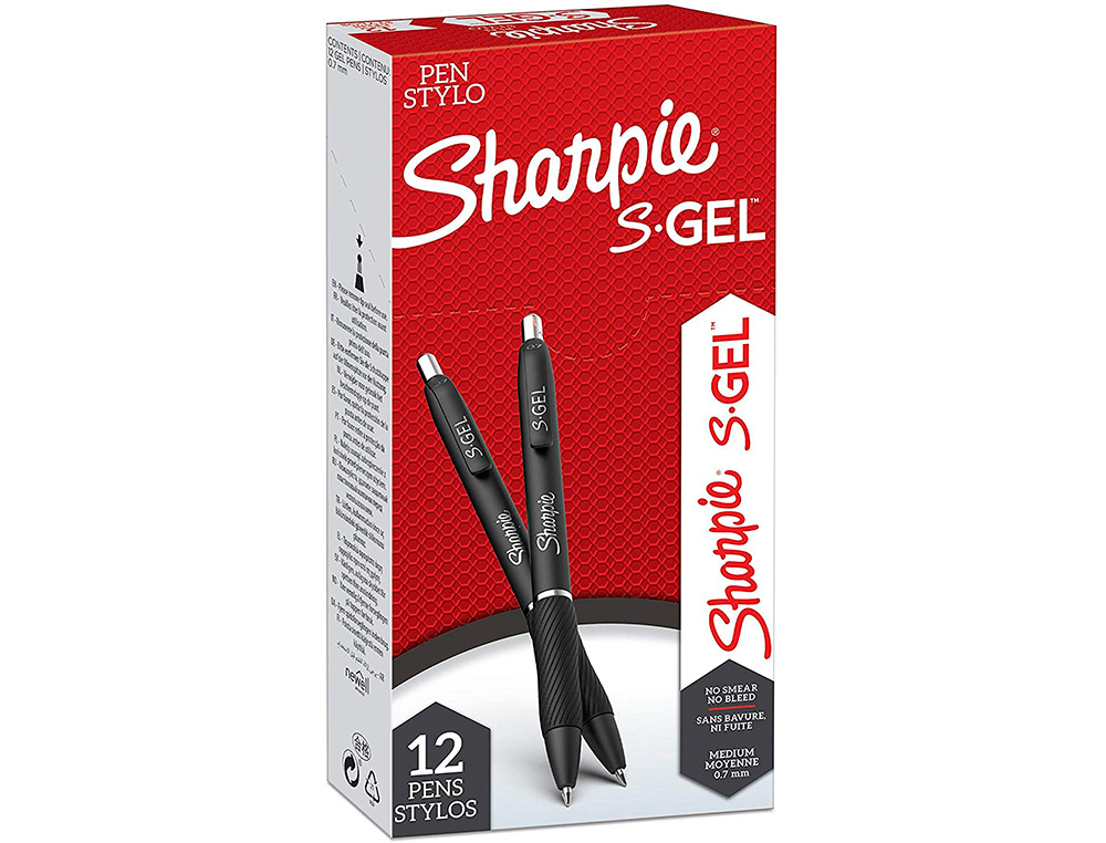STYLO GEL SHARPIE GEL POINTE MOYENNE 0.7MM ENCRE NOIRE