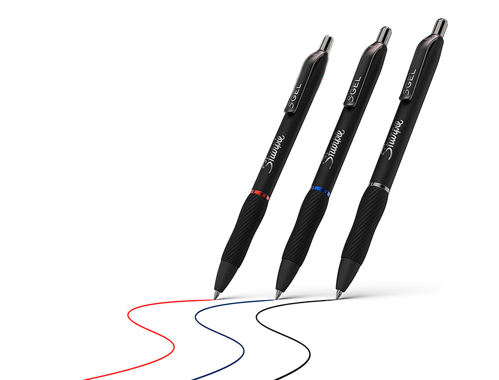 STYLO GEL SHARPIE GEL POINTE MOYENNE 0.7MM ENCRE NOIRE