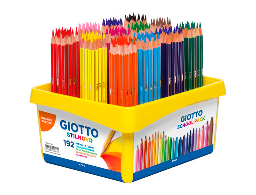 CRAYON COULEUR GIOTTO STILNOVO SCHOOLPACK DE 192    ASSORTIS