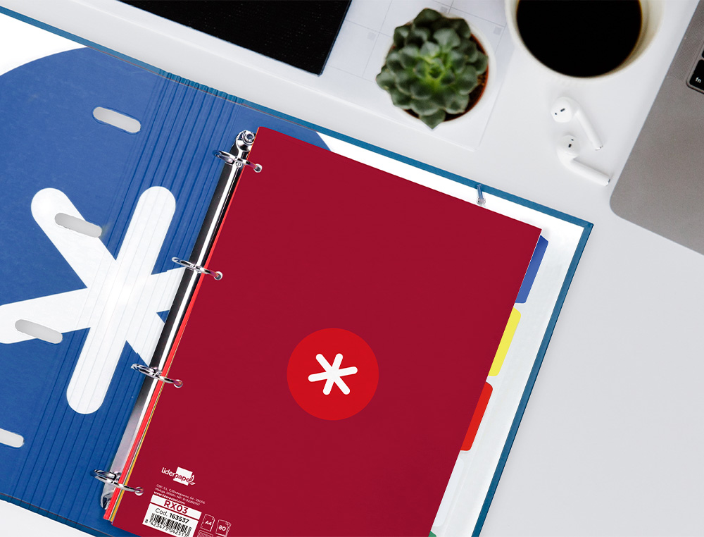 FEUILLET MOBILE ANTARTIK A4 80FEUILLES 90G QUADRILLAGE 5MM  4 TROUS BORD COLORIS FRAMBOISE