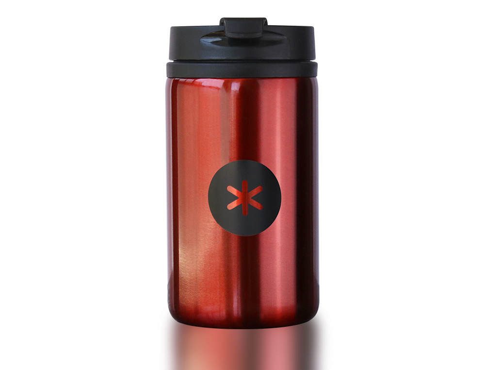 GOURDE ANTARTIK ACIER INOXYDABLE COUVERCLE DISTRIBUTEUR SYSTEME DE SECURITE 290 ML ROUGE