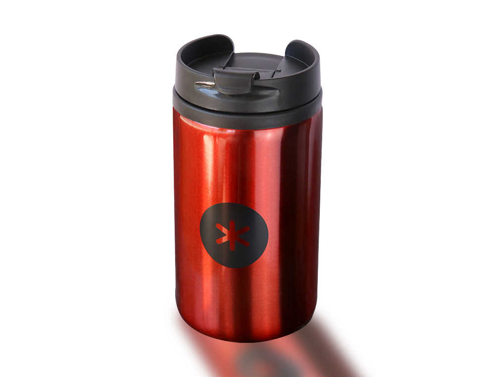 GOURDE ANTARTIK ACIER INOXYDABLE COUVERCLE DISTRIBUTEUR SYSTEME DE SECURITE 290 ML ROUGE