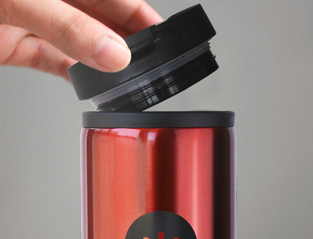 GOURDE ANTARTIK ACIER INOXYDABLE COUVERCLE DISTRIBUTEUR SYSTEME DE SECURITE 290 ML ROUGE