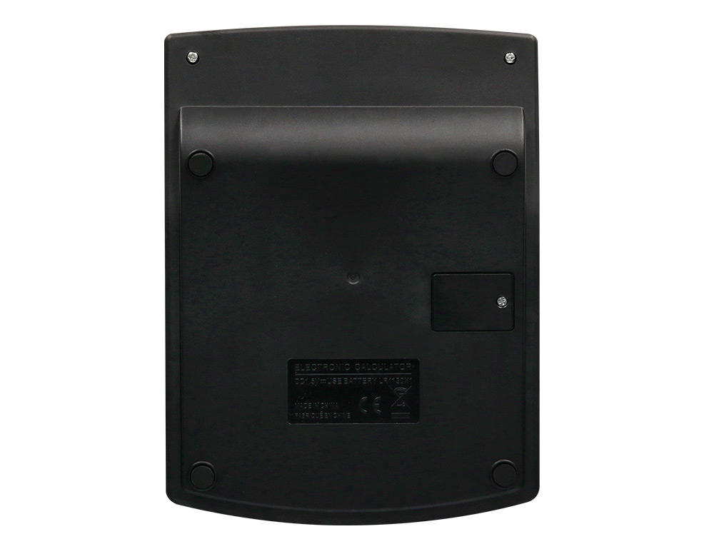 CALCULATRICE DE BUREAU LIDERPAPEL XF27 12 CHIFFRES   TAXES SOLAIRE ET PILES        COLORIS NOIR 155X115X25 MM