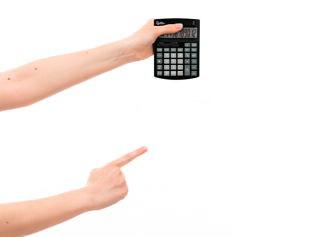 CALCULATRICE DE BUREAU LIDERPAPEL XF27 12 CHIFFRES   TAXES SOLAIRE ET PILES        COLORIS NOIR 155X115X25 MM