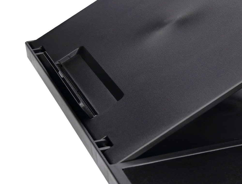 SUPPORT Q-CONNECT ORDINATEUR PORTABLE TAPIS DE SOURIS ET   SUPPORT TELEPHONE 7 REGLAGES  EN HAUTEUR COLORIS NOIR