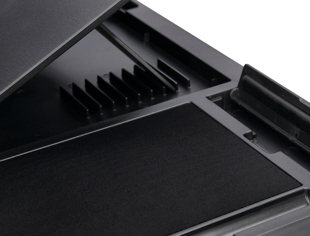 SUPPORT Q-CONNECT ORDINATEUR PORTABLE TAPIS DE SOURIS ET   SUPPORT TELEPHONE 7 REGLAGES  EN HAUTEUR COLORIS NOIR