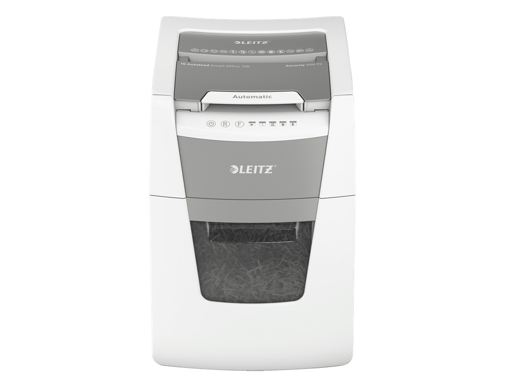 DESTRUCTEUR DE DOCUMENTS LEITZ IQ AUTO+ OFFICE MICRO P4 100F CORBEILLE DE 44L
