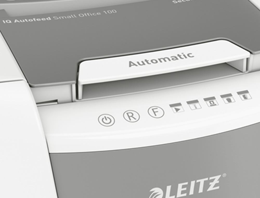 DESTRUCTEUR DE DOCUMENTS LEITZ IQ AUTO+ OFFICE MICRO P4 100F CORBEILLE DE 44L