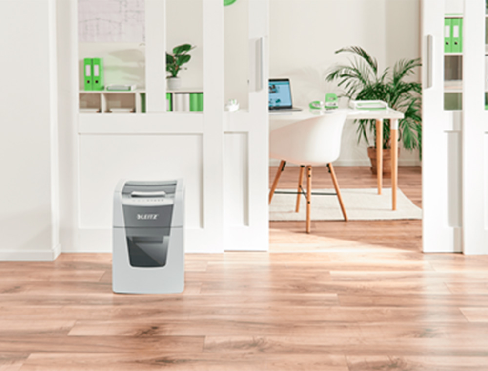 DESTRUCTEUR DE DOCUMENTS LEITZ IQ AUTO+ OFFICE MICRO P4 100F CORBEILLE DE 44L