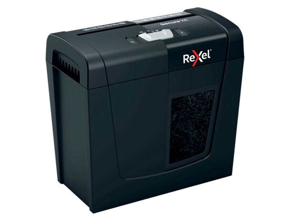 DESTRUCTEUR DE DOCUMENTS REXEL SECURE X6 COUPE CROISEE 6F CORBEILLE DE 10L