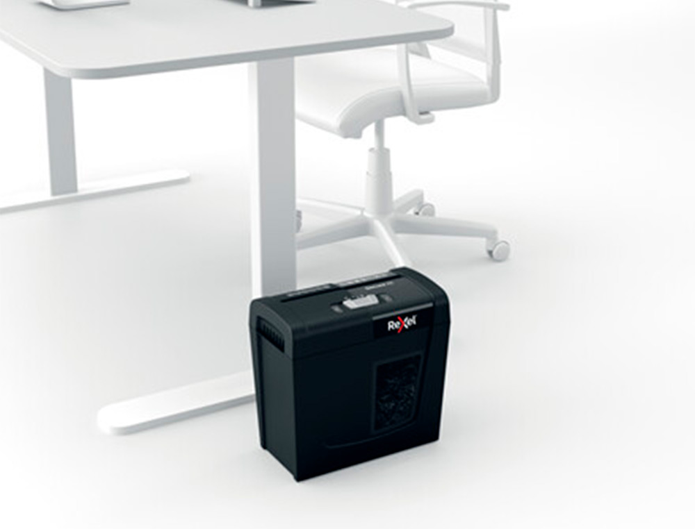 DESTRUCTEUR DE DOCUMENTS REXEL SECURE X6 COUPE CROISEE 6F CORBEILLE DE 10L