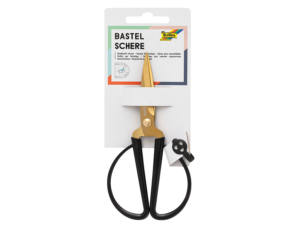 CISEAUX MAX BRINGMANN ACIER INOX LONGUEUR 14,5CM COLORIS OR