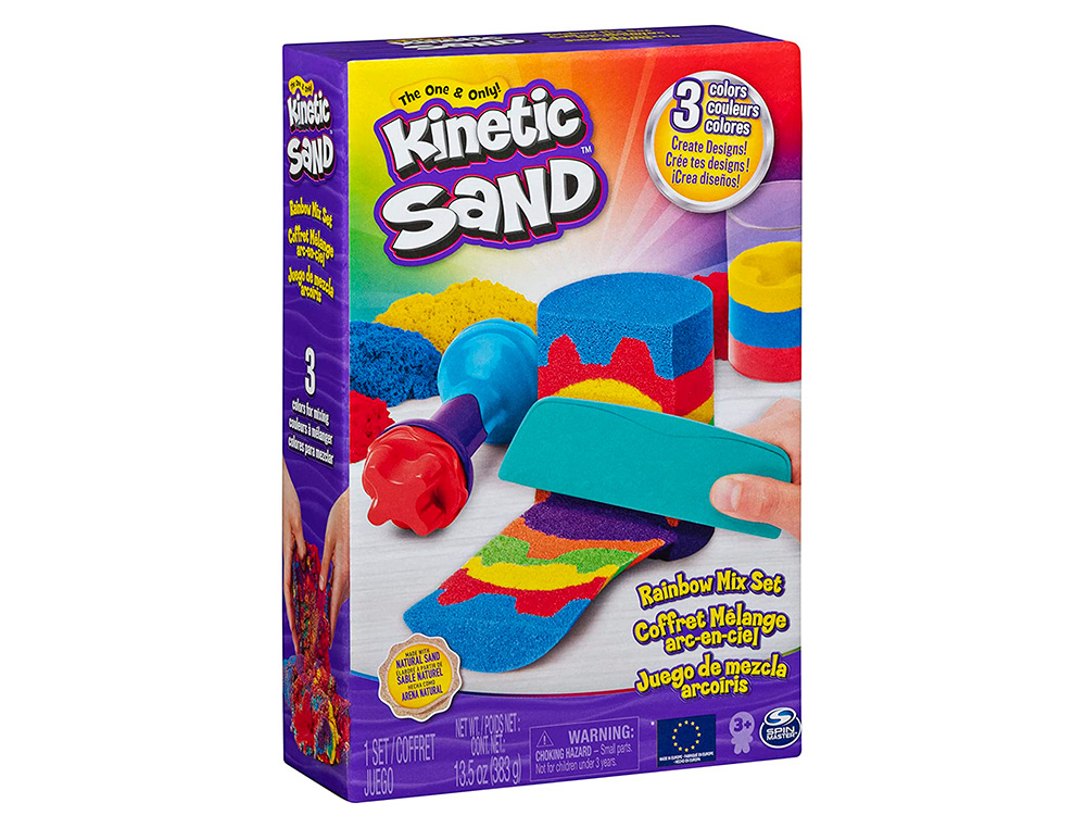 COFFRET KINETIC SAND SABLE MAGIQUE MODELER TRICOULEUR 6 ACCESSOIRES