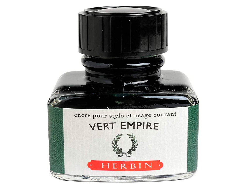 FLACON D'ENCRE J.HERBIN  VERT EMPIRE 30ML