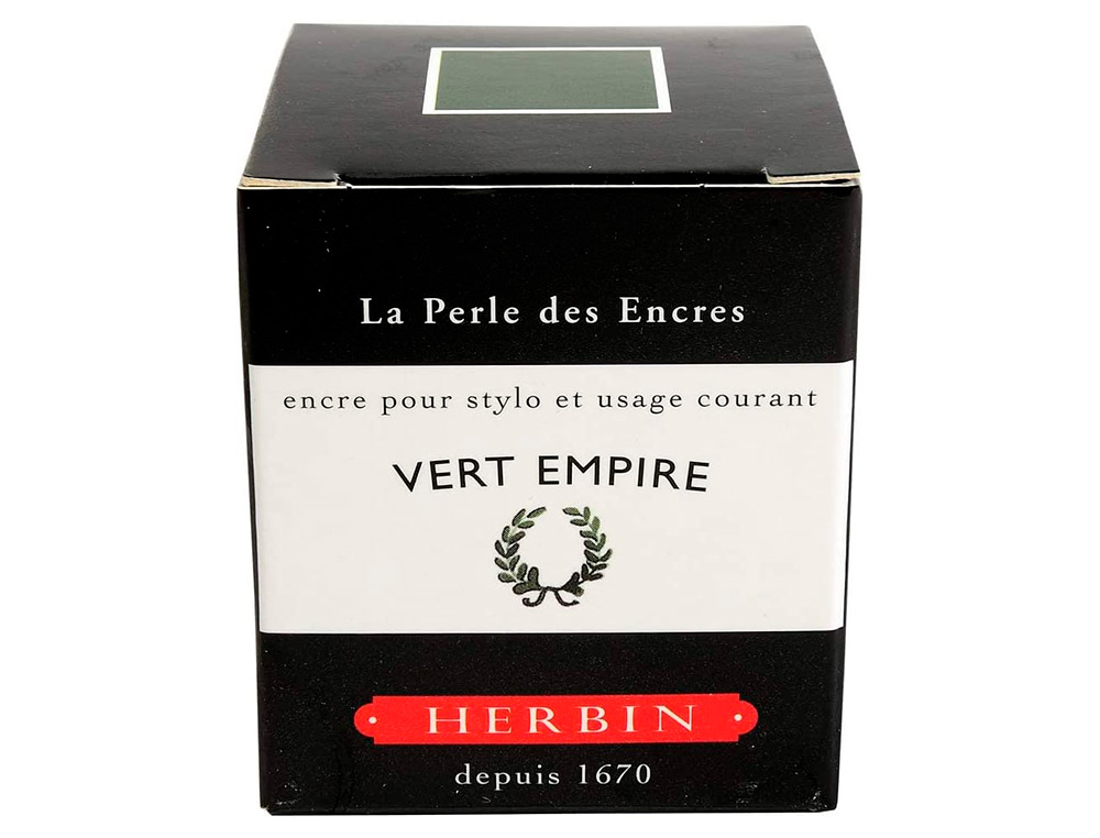 FLACON D'ENCRE J.HERBIN  VERT EMPIRE 30ML