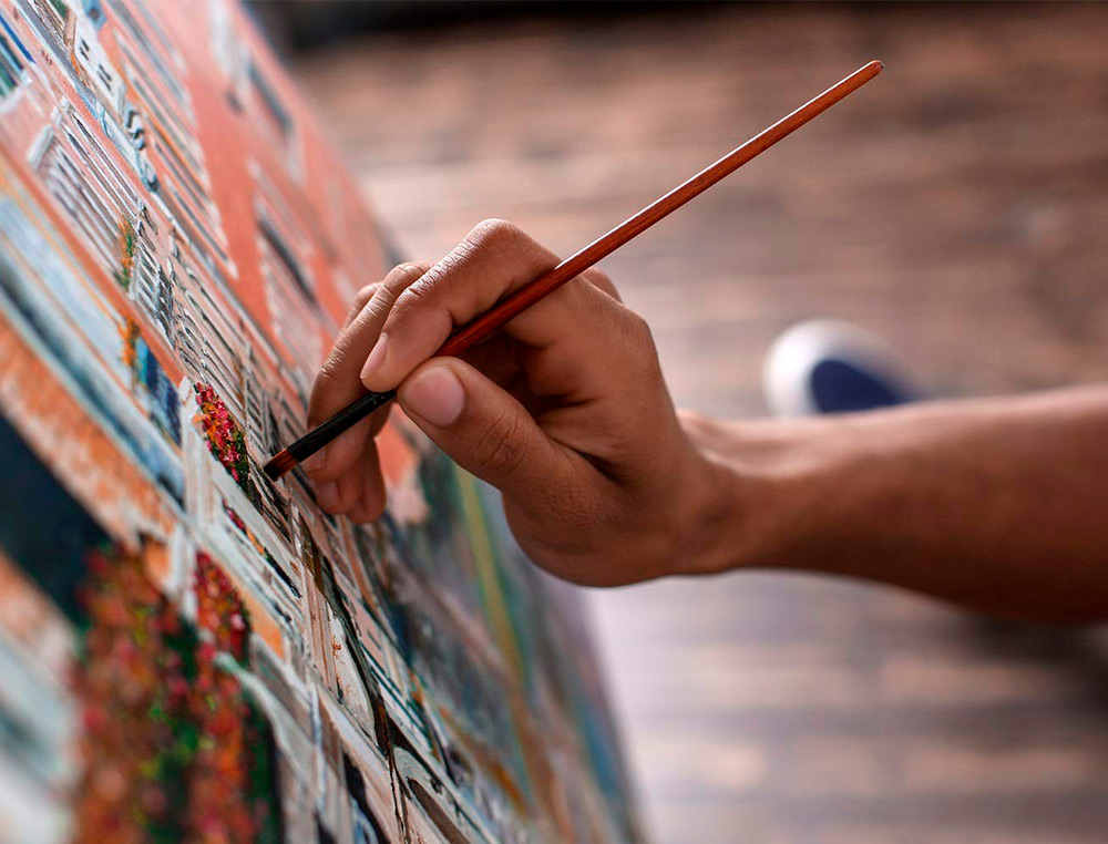 BLOC COLL  TOILE   PEINDRE COSMOS A4 200G 21X29,7CM 10F