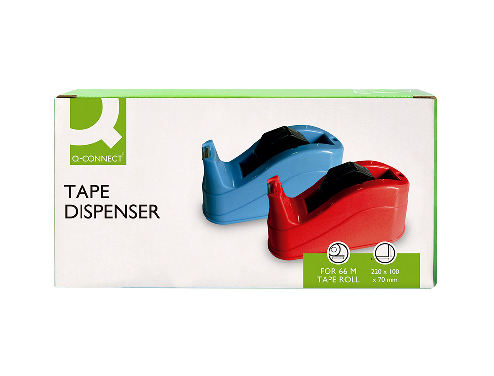 DEVIDOIR DE COMPTOIR DE RUBAN ADHESIF POUR ROULEAU DE 66M 220X100X70 MM COLORIS BLEU