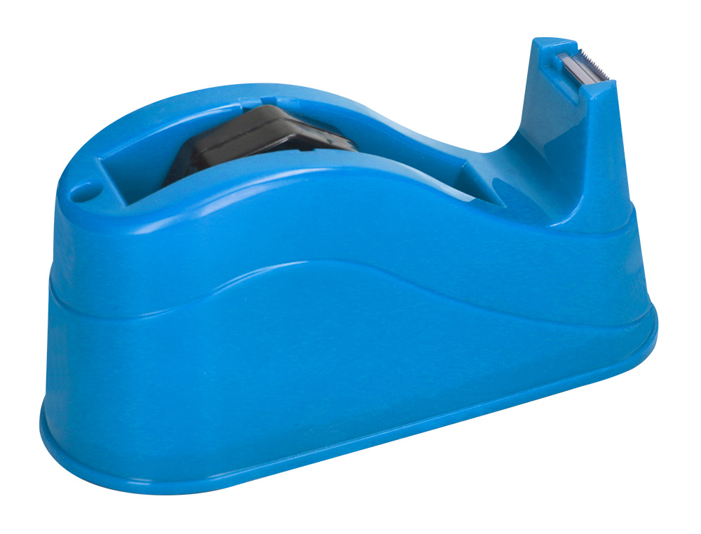 DEVIDOIR DE COMPTOIR DE RUBAN ADHESIF POUR ROULEAU DE 66M 220X100X70 MM COLORIS BLEU