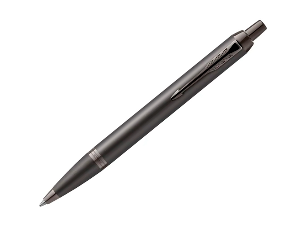 STYLO-BILLE PARKER IM MONOCHROME NOIR POINTE MOYENNE ENCRE BLEU ETUI CADEAU